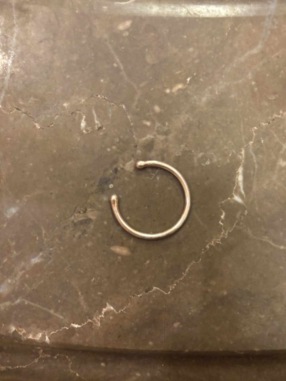 STERLING SILVER 925 Open Cuff Ring Piercing Look Midi Stacking Slim Tubular Hoop